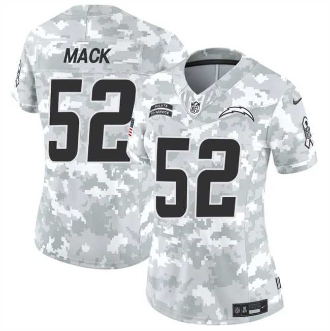 Womens Los Angeles Chargers #52 Khalil Mack 2024 F.U.S.E Arctic Camo Salute To Service Limited Stitched Jersey Dzhi->los angeles chargers->NFL Jersey
